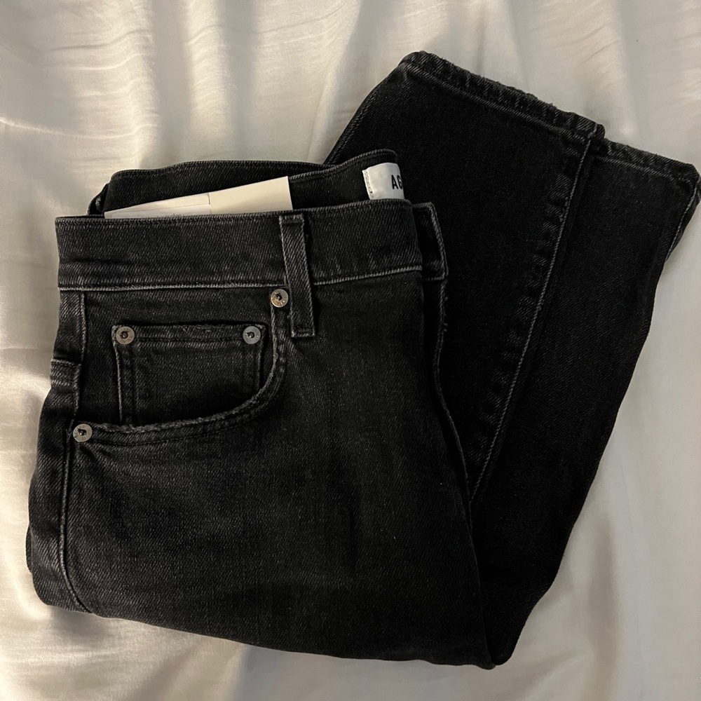 Agolde black pinch waist ultra high rise skinny jeans nwt